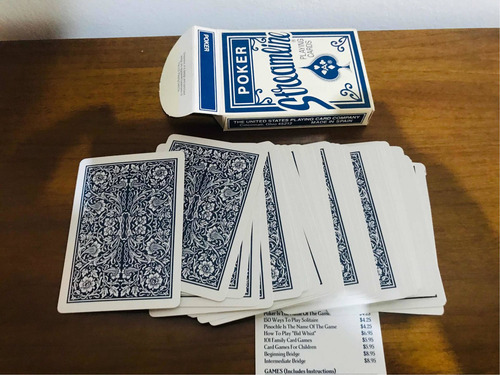 Baralho Poker Streamline Playng Cards Usada Em Ótimo Estado