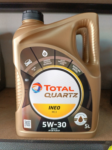 Imagen 2 de 2 de Lubricante Total Ineo 5w30 5 Litros