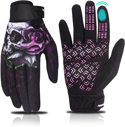 Guantes De Ciclismo Diseño Calavera Zombie Hueso Motocicleta