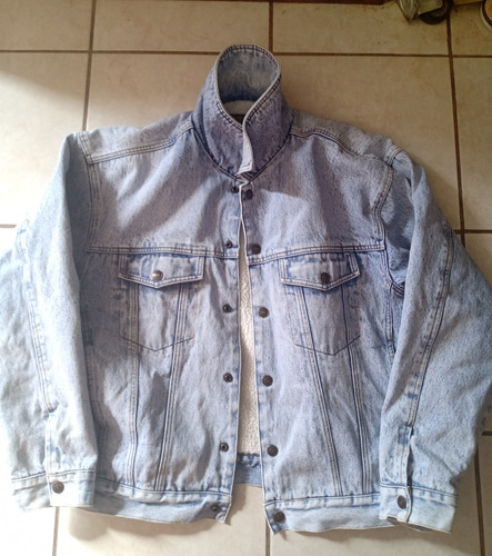 Chamarra Mezclilla Borrega Attrak Denim Vintage Azul Sherpa (Usado)