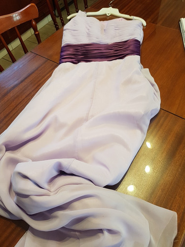 Vestido De Fiesta Con Un Solo Hombro Drapeado Lila T M
