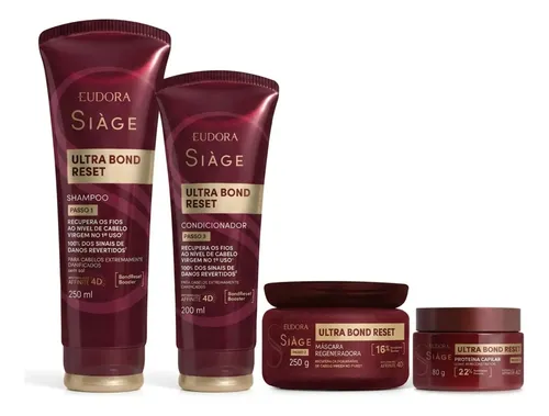 Combo Siage Ultra Bond Reset 4 Itens