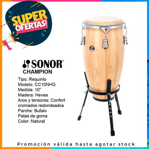 Requinto Sonor Champion Cr10nhg Aro Confrt + Soporte Envio