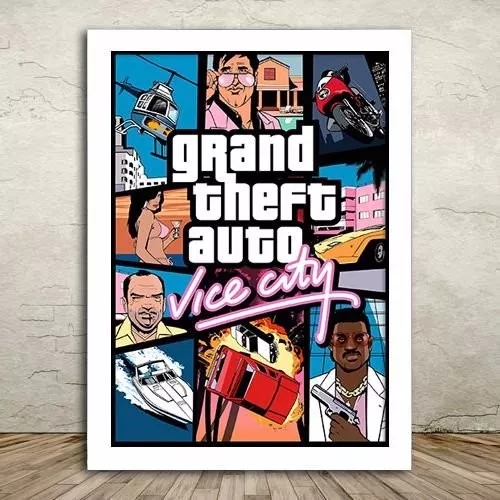 Poster Quadro Decorativo Jogo Gta 5 V Game Geek 32x23cm #7