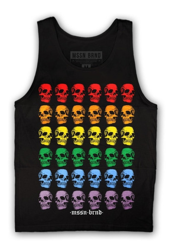 Playera Tank Top - Mssn Brnd - Tzompantli Skull