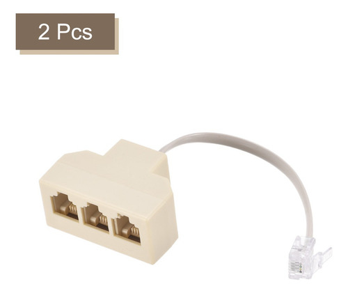 Qz1 Conector Telefónico Rj11 6p4c Macho A 3 Hembra 2pzs