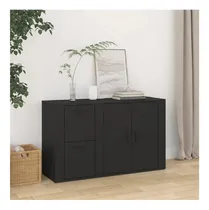 Comprar Aparador Clásico Tu Mesita Atom Negro 2 Caj. 2 Puert.