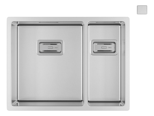 Cuba De Cozinha Deca Inox Dupla 570x440x201 Wish 55