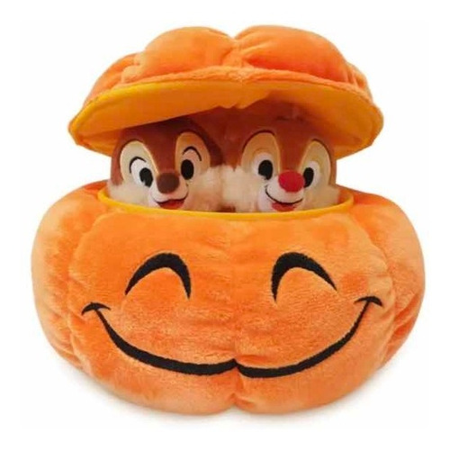 Chip & Dale En Calabaza Halloween Peluche Colección Disney S