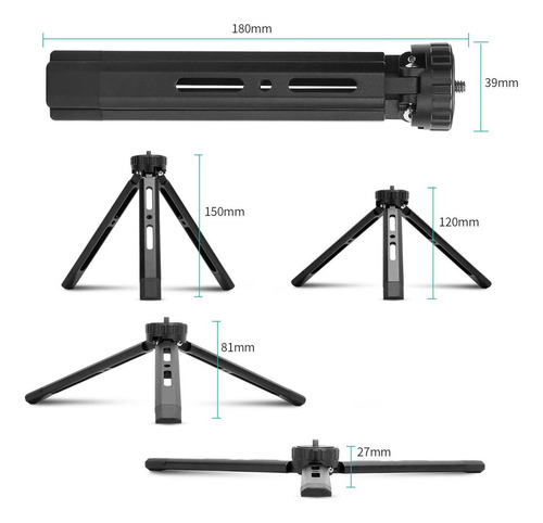 Mini Trípode De Cámara Extensible 1/4 Tornillo Compacto