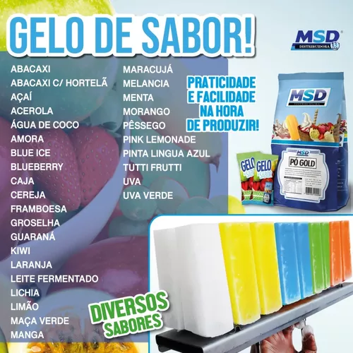 Gelo De Sabor, Pó Profissional P/ Preparo Gelo De Coco 10 Kg