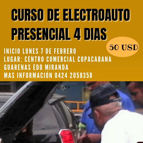 Imagen 2 de 2 de Curso De Electroauto Presencial En Guarenas