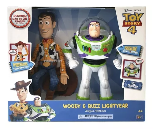 Woody + Buzz Lightyear 32 Cm Interactivos Toy Story 4 Orig