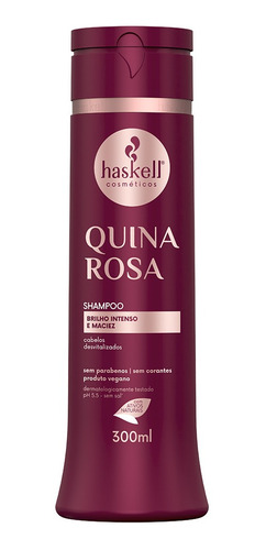 Shampoo Quina Rosa Haskell 300ml Para Cabelos Danificados