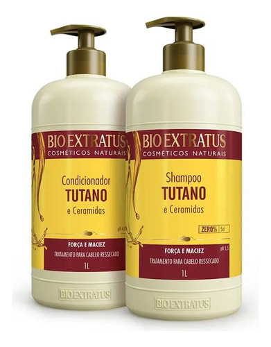 Kit 1 Shampoo 1 Condicionador Maciez Tutano 1 L Bio Extratus