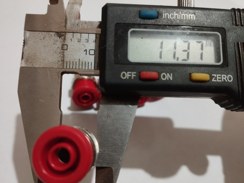 10 Conectores Banana Fêmea 4mm 30a - Plástico Preto E Vermelho