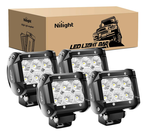 Barra De Luz Led 60001f-c 4 Piezas 4 Pulgadas 18w Barra Led 