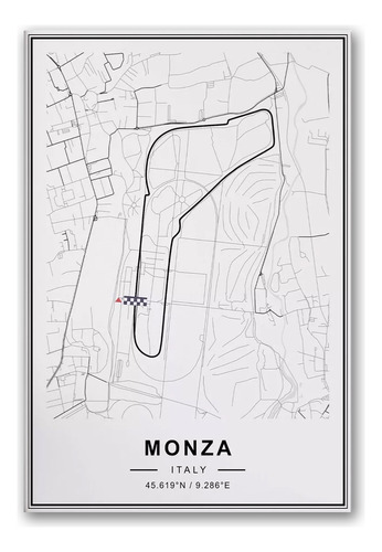 Poster Formula 1 48x33cm F1 Pista Monza Circuito 2023 Checo