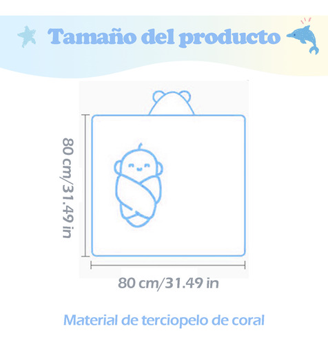 2pzs Toalla De Baño Bebé Con Capucha Animales Manta Suave