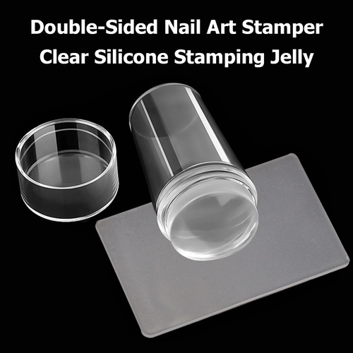 Estampador De Uñas De Silicona Transparente De Doble Cara Co