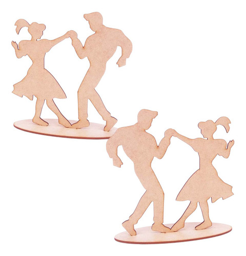 Kit 5 Centro De Mesa Totem Display 20 Cm Casal Dançante Mdf