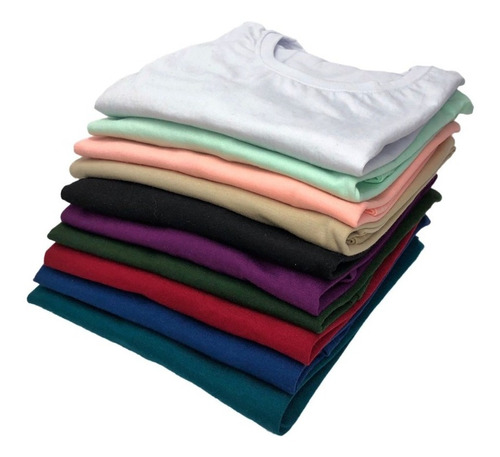 Playeras Colores Basic Mayoreo 10 Pz Unisex Suave Algodón