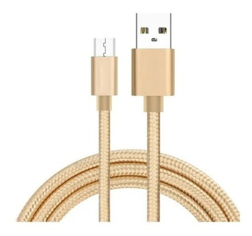 Cable 3 Metros Micro Usb Enmallado Android V8 Carga Datos