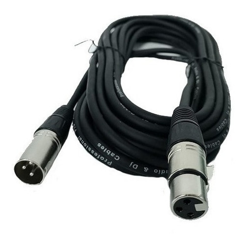 Imagen 2 de 7 de Cable Profesional Pro Audio Canon Xlr 15,2 Mts Negro Cuota