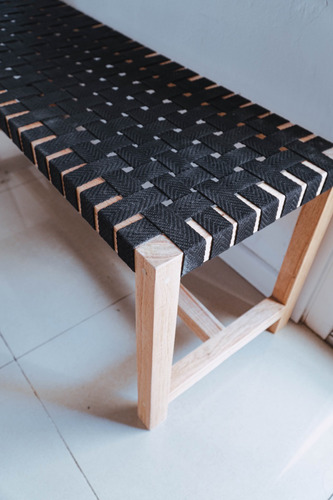 Banco Madera Paraiso Trenzado Pie De Cama Fabrica Minimal