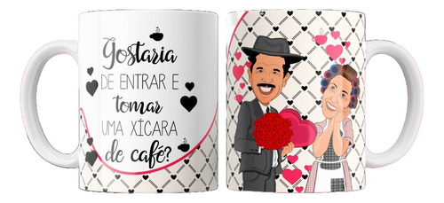 Caneca Personalizada - Florinda E Girafales - Chaves