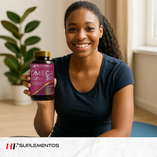 10x Omega 3 6 9 Mulher 60 Caps Hf Suplementos Sem Sabor