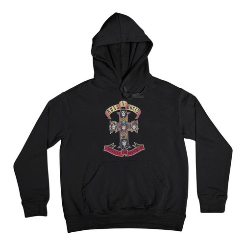 Poleron Unisex Guns N' Roses Banda Rock Axl Cruz Estampado Invierno Algodon