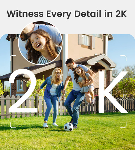 Cámaras De Seguridad Litokam 2k Inalámbricas Exteriores Wifi Blanco