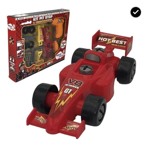 Kit 4 Carrinho Corrida Fórmula 1 Plástico Brinquedo Super F1