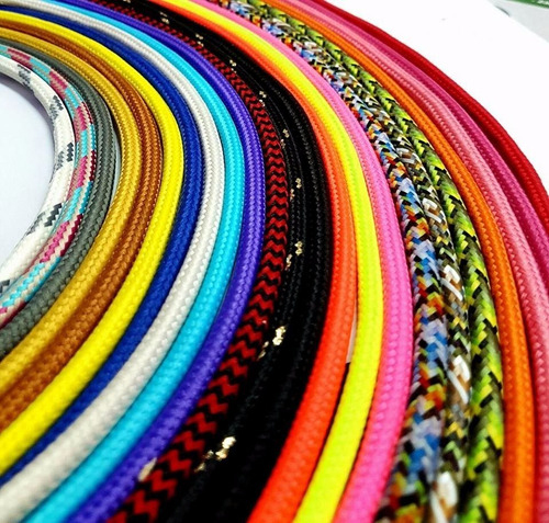 Cable Textil Tela Colores Normalizado X Metro Gran Variedad Garantia Ideal Decoracion