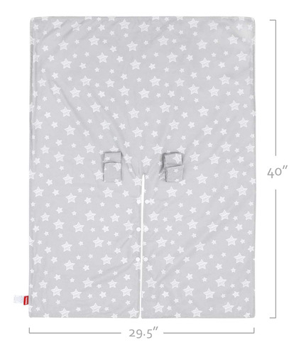 Toldo De Asiento De Automóvil Minky Modelo Estrellas Gris Color
