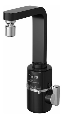 Imagem 1 de 5 de Torneira Multitemp. Black Slim 4t Mesa 5500w 110v Hydra