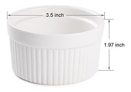 Set De 8 Piezas 6 Oz De Porcelana Redonda Horno Safe Ramekin