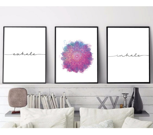 Imagen 5 de 6 de Trípticos - Cuadros - Decoración Setx3- Combo- 30x45 - Budas