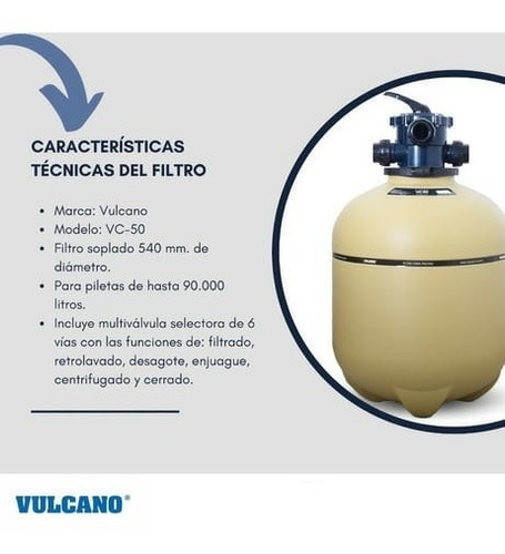 Imagen 2 de 2 de Filtro Vc-50 Soplado Vulcano-139912