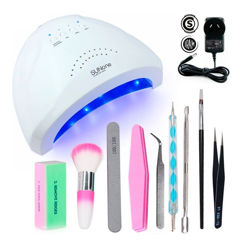 Kit Manicura Profesional Torno Uñas Cabina Led Uv 24/48w