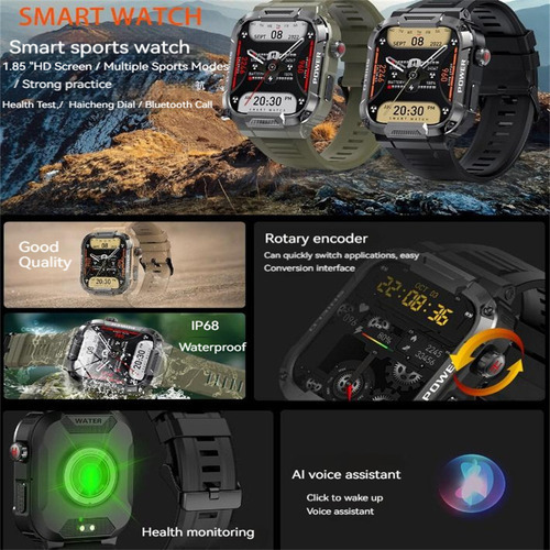 * Reloj Inteligente Hombre Smart Watch Mk66 Bluetooth Call