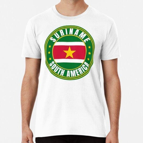 Remera Recuerdo De La Bandera De Surinam Algodon Premium