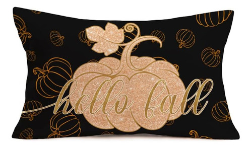 Doitely Hello Fall Pumpkin Funda De Almohada Con Diseño De C