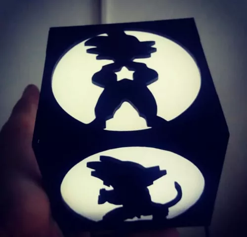 Luminária Led 3D, Gohan, Goku, 16 cores, Filho do Goku, Dragon Ball, Dragon  Ball Z, Abajur