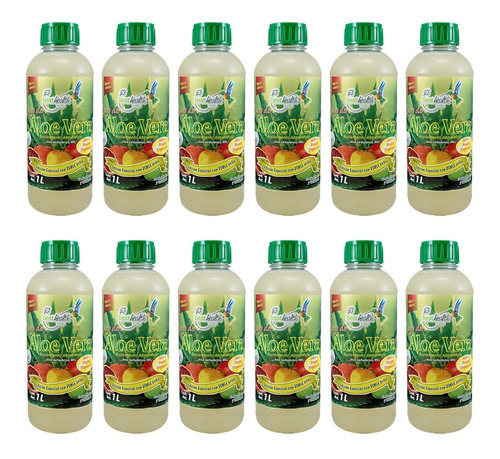 Jugo De Aloe Vera 1l Con Sábila 12pzas Promoción Best Health