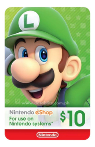 Tarjeta Gift Card Nintendo 10 Us - Entrega Segura !