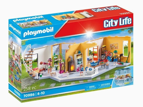 Juego Playmobil City Life Extensión Planta Casa Moderna 258 Piezas 3+