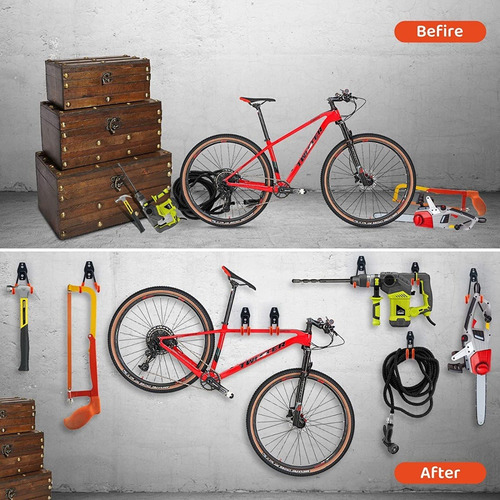 Bases Bicicleta Pared Soporte Horizontal Rack Organizador