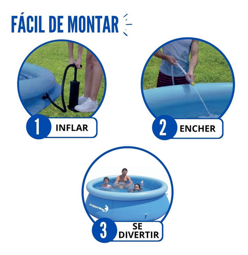 Piscina Borda Inflável Capacidade 2490 Litros Importway